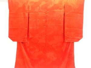 アンティーク　綸子群鶴模様織り出し長襦袢